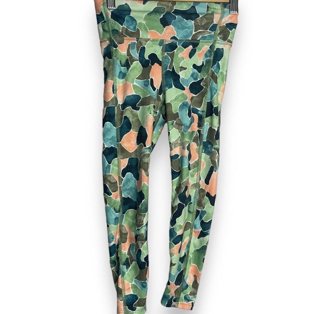 Members Mark Pull On Leggings Girls Small Multicolored Stretch Casual Athletic